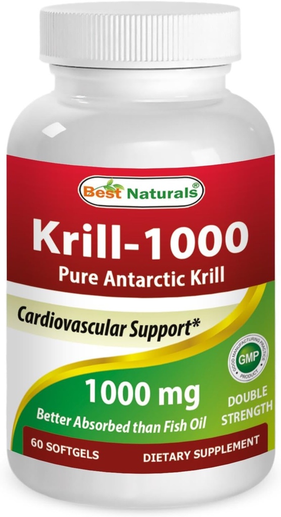 Best Naturals Krill Oil Mykt Gel, 1000 mg, 60 greve