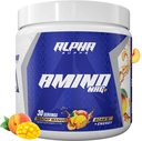 Alpha Supps Amino NRG + BCAA Amino Energy Recovery pulver - Hydration Blend med elektrolyter - Fokus blanding for optimal ytelse støtte i menn og kvinner (30 Services, Peachy Mango)