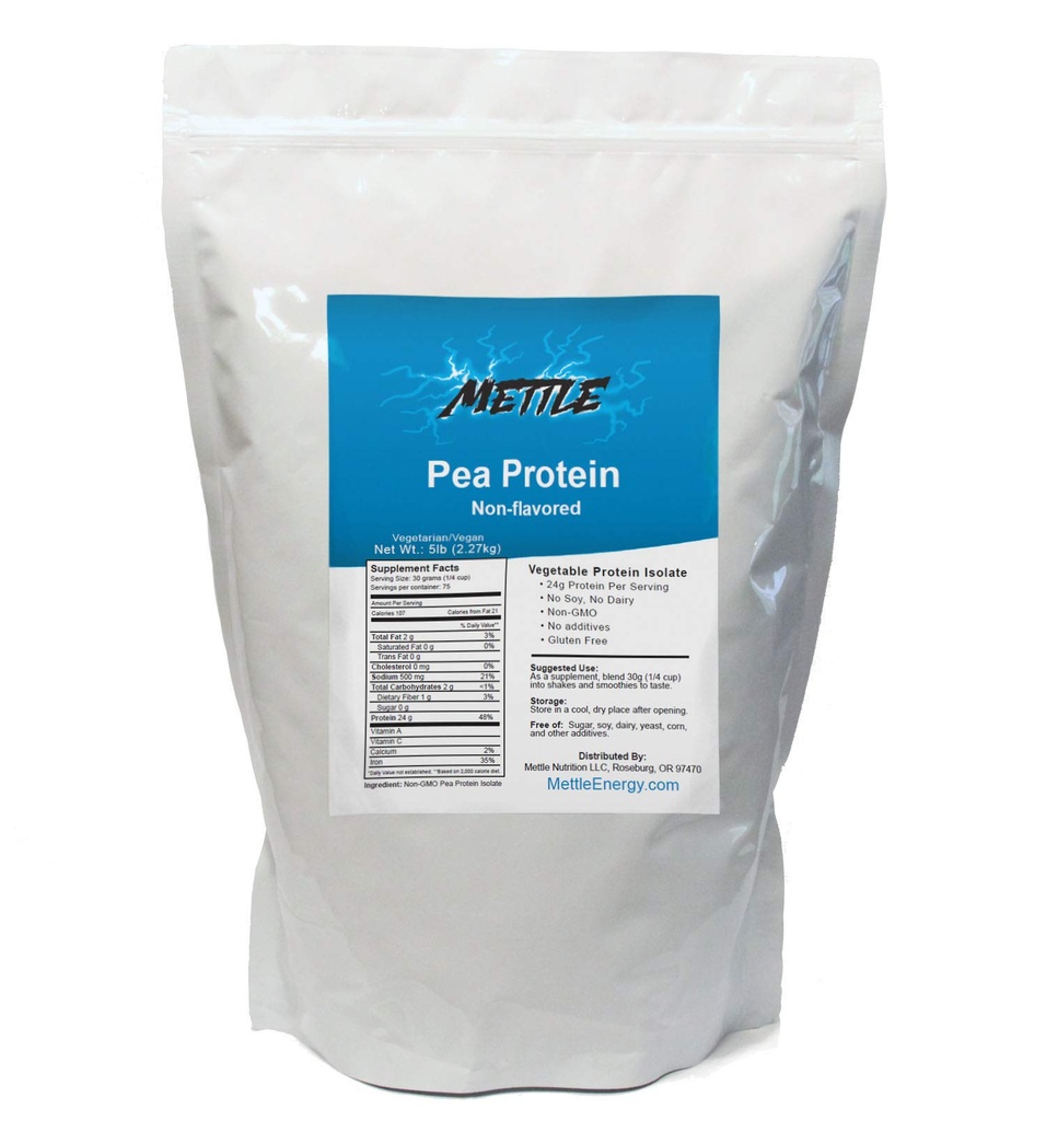 Eraprotein pulver - 5 pund - bulk ren supplement (uflavorert) - Metle Pea Protein isolat