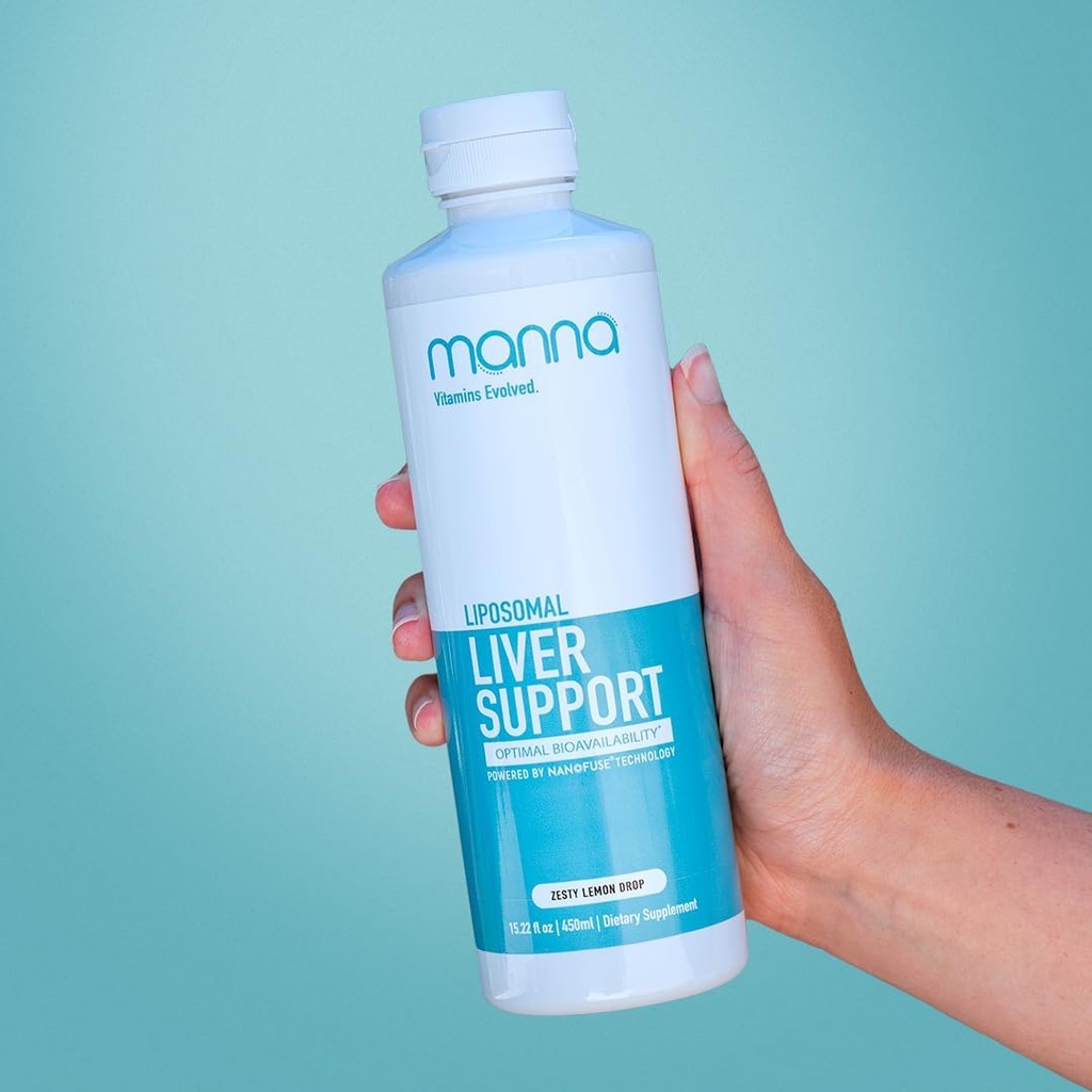 Manna Liposomal Liver Support - Liver Cleanse Detox & Repair - Liver Support Kosttilskudd for kvinner og menn