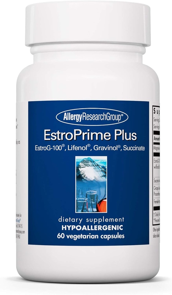 Allergy Research Group Flashes Ingen mer Supplement - Menopause Support for kvinner, Estrogen, Menopause Relief, for varme blits & nattesviter - 60 greve
