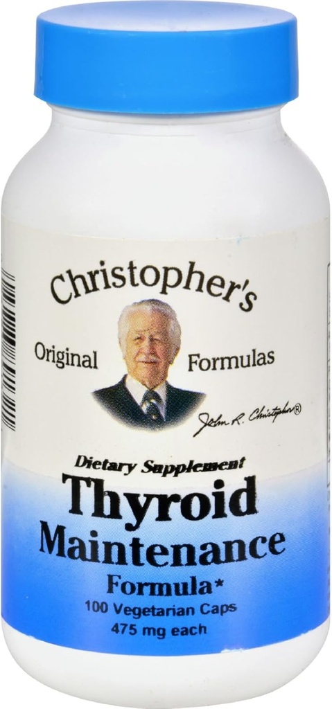 Christophers Thyroid vedlikehold - 485 mg - 100 vegetariske kapsler