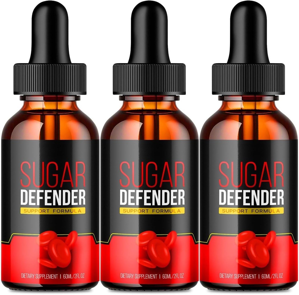 VIVE MD Sukker Defender Drops - Offisiell Formula - Sukker Defender 24, Sukker Defender væske, Maksimal styrke Sukker Defender Supplement med Hawthorn Berry Organic, Sukker Defender anmeldelser (3 pakke)
