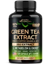 Grønn Te Extract Kapsler med grønne kaffebønner og Apple Cider Vinegar - Energi & Metabolisme Support - Grønn Te Supplement 50% EGCG - 20:1 Naturlig ekstrakt - for menn og kvinner - 120 Vegan Kapsler