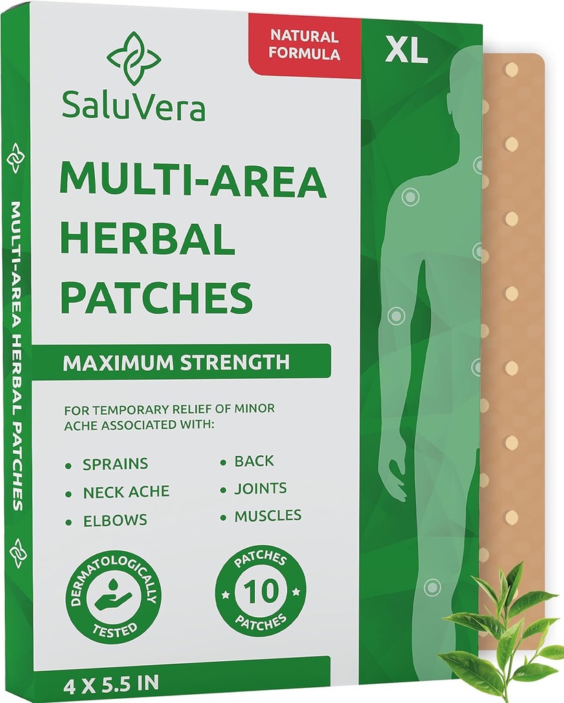Ekstra stor plast Maks styrke - Patch - Tilbakeplaster - Muskler og felles varmeplaster - 10 Hot Patches (XL)