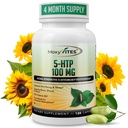 MoxyVites 5HTP 100mg Supplement, Plus B6, 5 HTP Organic Whole Food - Best Serotonin Booster - Non-GMO, 120 Vegan Capsules