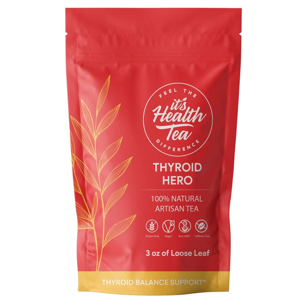 Thyroid Helte – Herbal Te for Thyroid funksjon og balanse støtte | 8 Funksjonelle urter | Koffeinfri | 35 Teposer inkludert*