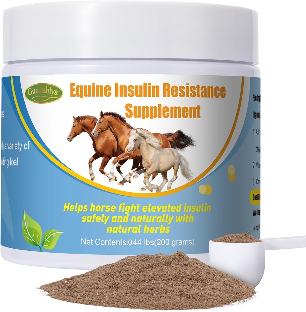 Insulinresistens Supplement for hester, støtte hester med økt insulinnivå, laminit, Cushings syndrom, chronic sore føtter, Tilbake til pastur, 0,44 lbs