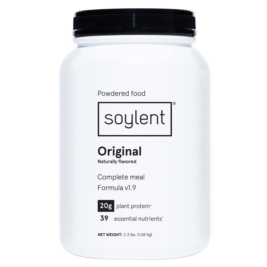 Soylent Complete Nutrition Meal Replacement Protein Powder, Opprinnelig - Plant Basert Vegansk Protein, 39 essensielle næringsstoffer - 36.8oz