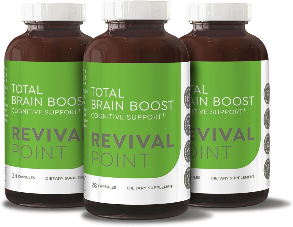 Total Brain Boost Supplement - 3 flasker