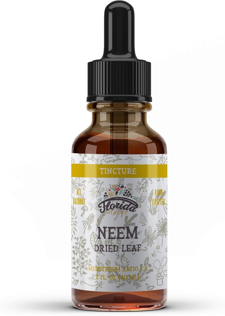 Neem Tinktur, organisk Neem Extract, Neem Drops (Azadirachta Indica) Tørket blad