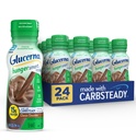 Glucerna Hunger Smart Diabetes Care Shake, Klassisk sjokolade, Diabetisk Måltid Erstatning for å støtte blodsugarhåndtering, 15g protein, 180 kalorier, Klar til å drikke, 10-fl-oz flaske, 24 Pack