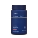 Trace Minerals | Vitamin D3 + K2 Gummies | 5000 IU D3 + 50mg K2 | Vegan, Sukkerfri, Glutenfri, Naturlig Jordbær Flavor | 60 Serveringer