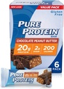 Pure Protein--High Protein Bar Sjokolade Peanut Smør---Protein Bars--20 Grams av Protein per Bar-Gluten Gratis--6-1,76-Ounce Bars