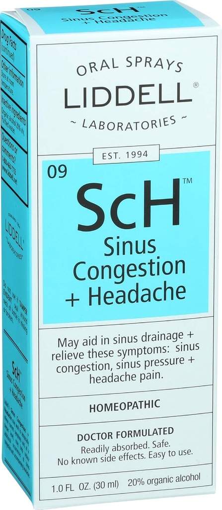 Liddell Homeopatisk Sinus Congestion og hodepine Spray, 1 Fluid Ounce