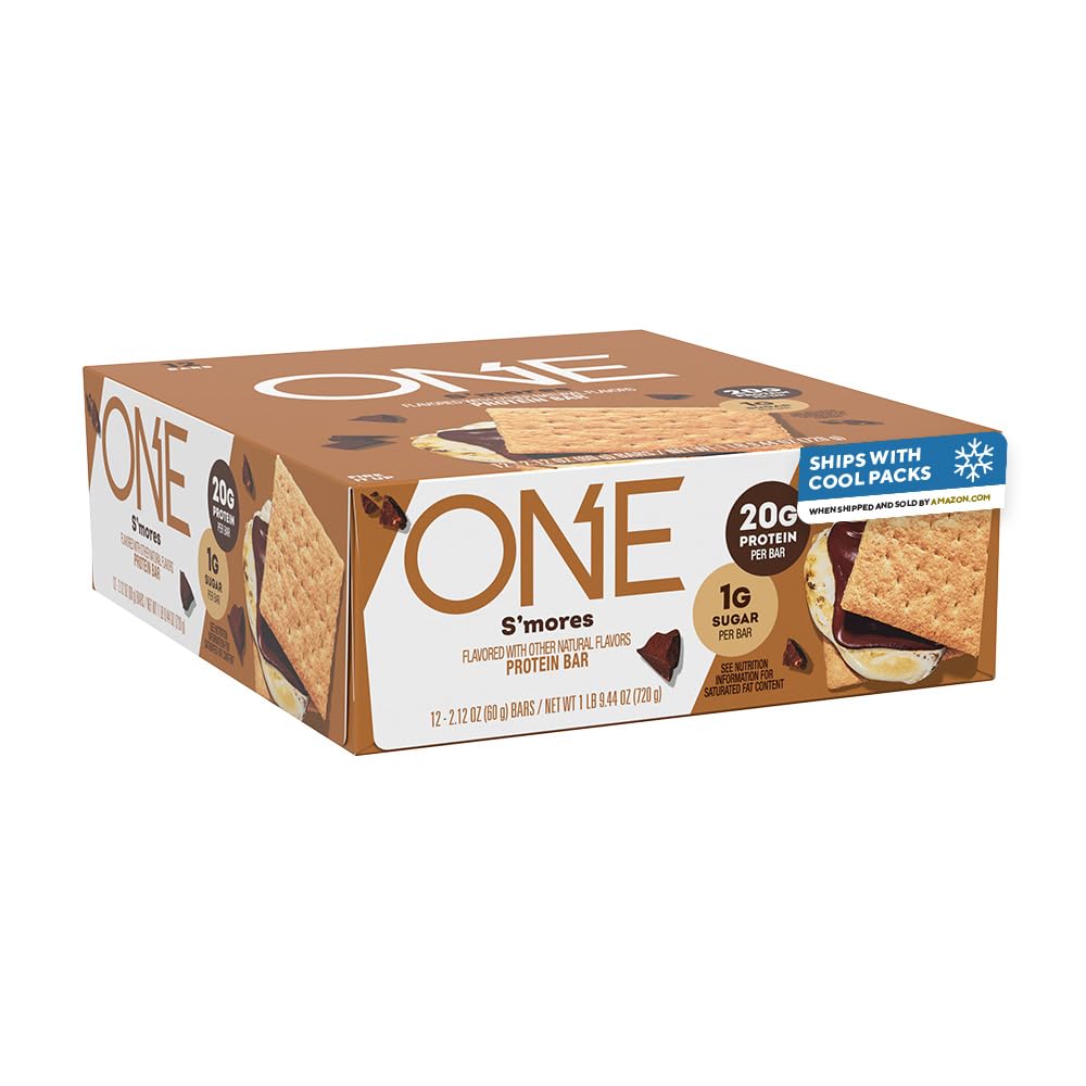 Ene proteinbarer, Smirer, Glutenfri med 20g protein og 1g sukker, Pantry stifter, 2,12 oz (12 greve), emballasje May Vary