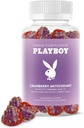 Playboy - Feminine Helse Cranberry Antioksidant Gummies for kvinner (60 greve - Cranberry) Antioksidant rik på å rense og beskytte urinbåndstrakt helse, Vaginal Odor og Ph Balance - Ikke GMO, Vegan Gummy