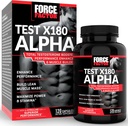 Force Factor Test X180 Alpha Testosteron Booster for menn, Testosteron Supplement med patentert Fenugreek & L-Citrullin å fremme lean muskel, styrke, energi, kraft og ytelse, 120 kapsler