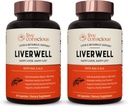 LiverWell Liver Cleanse, Rejuvenasjon, Metabolic Support - Liver Supplement for Liver Health w/Høyt Biotilgjengelig Melk Thistle Extract, N-Acetyl Cysteine, Alpha Lipoic Acid, Sink, Selenium - 2 Pack