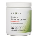 Alaya Organic Super Greens Powder – Superfood Blend with Spirulina, Chlorella, Probiotics, Digestive Enzymes, Adaptogens & Fiber – Vegan, USDA Organic, Non-GMO, 30 Servings, Mixed Berry