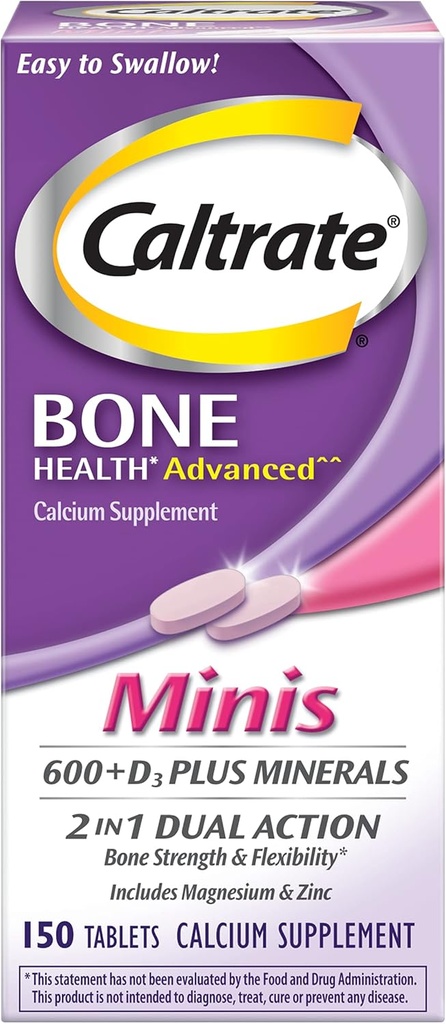 Kaltrat Kalsium & vitamin D3 Supplement Plus Minerals Mini Tabletter, 150 ea (pakke med 4)