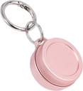 Daglig Metal Carring Case - Bærbar Keychain Pill Holder, Vanntett liten reise pille Container for ørepropper Myner, Kompatibel med Loop, Eargasm & Vibes, Kompakt Mini Purse Pill Box (Pink)