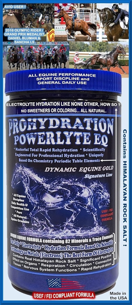 PROHYDRATION EQ...The New Breed i Equine Electrolyte / Professional Hydration Matrix System Formula. 1080g (60 dagers servering)