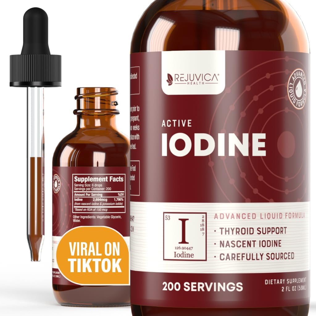 Aktivt jodin - Nascent jodin Drops - flytende levering for bedre absorpsjon - støtter sunn energi, vitalitet og jodinnivå