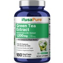 NusaPure Grønn Te 20:1 Ekstrakt, 1200 mg Ekvivalent med 24000mg, 180 Vegankapsler, 50% EGCG, 98% Polyfenoler, 80% Catekiner