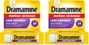 Dramamine hele dagen Mindre Drowsy Motion Sykdom Relief | 8 tabletter inkludert (pakke med 2)