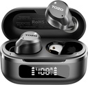 TOZO NC9 Hybrid Aktiv støy Avbryt trådløse ørepropper, 6 mikrofoner ENC Clear Call, IPX8 Vanntett, i øret Bluetooth 5.3 Hodetelefoner Stereo Bass Øre Buds 59H Spilletid med LED-skjerm 32 EQ via APP
