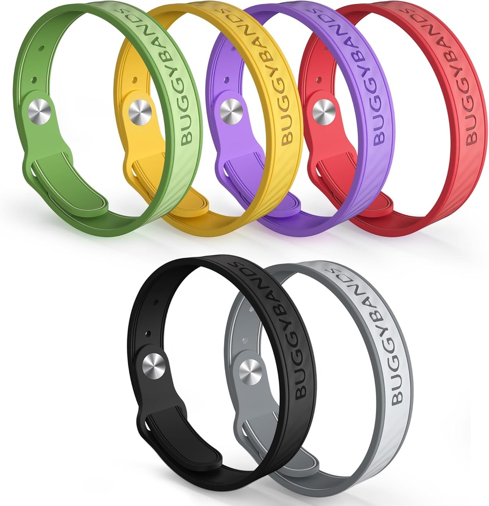 Mosquito Avvisende Armbånd, 6 Pack Silikon Mosquito Avvisende Bands med DEET Gratis, Naturlig & Vanntett Bug Wristbands for barn og voksne, Utendørs Reisebeskyttelse