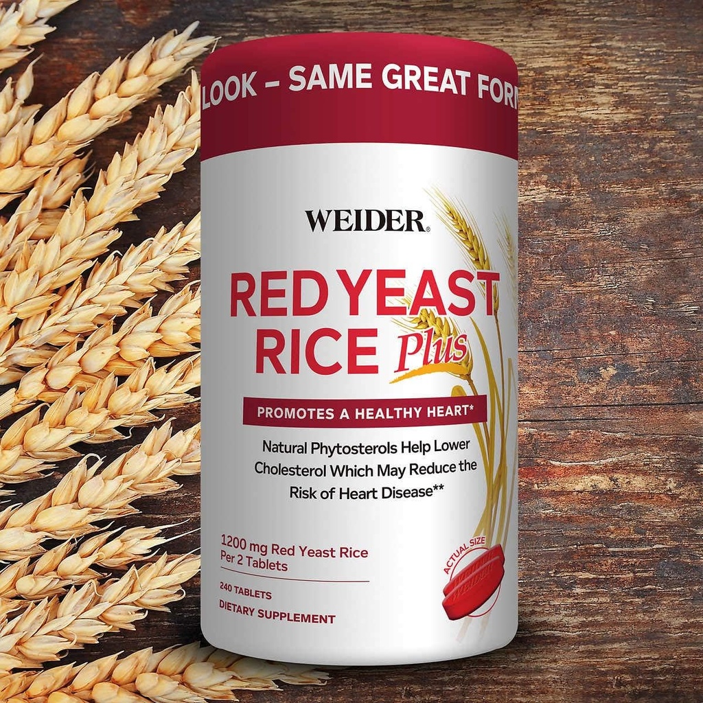 Rød Yeast Rice Plus 1200 mg, 240 tabletter Plante Phytosteroler 850 mg. per servering .#B