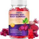 Beet Root Gummies med beet Root Extract, Pomgranate Juice Power, Grape Seed Extract Supplement Per servering for menn og kvinner ikke-GMO, og Glutenfri,60Gummies