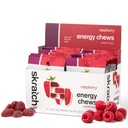 Skratch Labs Energy Chews | Gummies for løp, sykling og idrettsytelse | Gel Alternative | Bringebær (10 pakke) | Glutenfri, Vegan