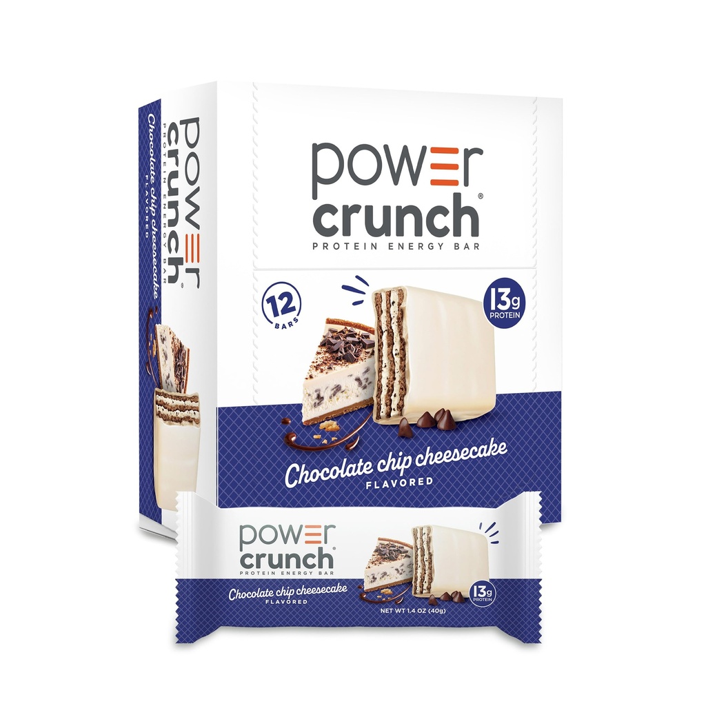 Power Crunch Protein Wafer Barer, høyproteinsnacks med Delicious smak, sjokolade Chip Cheesecake, 1,4 Ounce (12 greve)