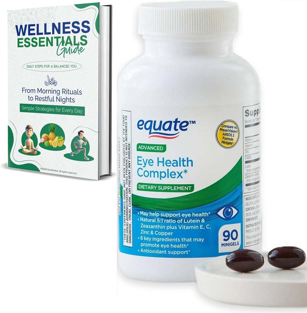 Avansert øye helse Minigels 90 greve, karotenoid blanding med lutein og Zeaxanthin + vitaminer E, C, sink og kobber (45 dagers forsyning)