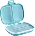 Holii Travel Pill Organizer, 8 Sammenligninger Bærbar Pill Case, Daglig Pill Box å holde vitaminer, Lille Pill Container for Pocket Purse Medicine Organizer(Blue)