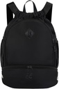 Drawstring Ryggsekk Gym ryggsekk med sko sammenlikning for menn Kvinner String Sports Bag med våt Pocket Cinch Swim Beach Bag, svart (Patent Venter)