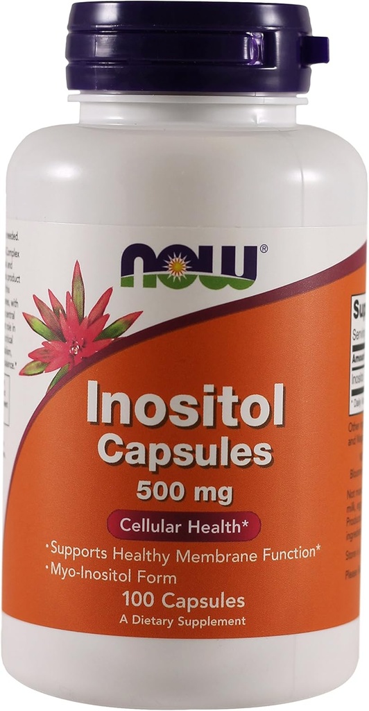 Nå Mat Inositol 500 Milligrams 100 Kapsler (2 Pakke)