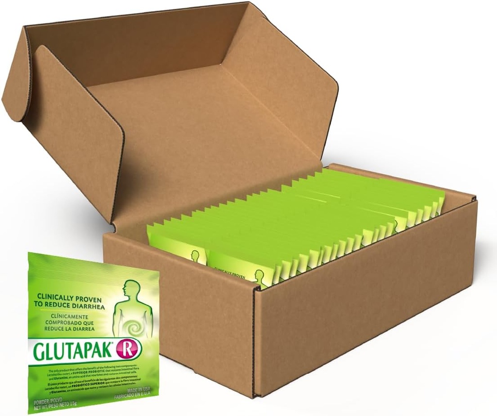 Digestiv Helsepulver med L-Glutamin & Lactobacillus reuteri - Støtter Gut Barrier, Microbiome Balance & Nutrient Absorpsjon - 15g Sachets, 50-Pack, Gluten & Lactose Gratis