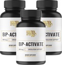 Golden Etter 50 BP-Active - Nitric Oxid Supplement med essensielle aminosyrer - blod sirkulasjon og hjerte helse støtte Supplement - 3 flasker - 800mg L Arginine, AAKG, L Citrulline
