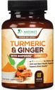 Gurkemeie Curcumin Supplement 1950mg - 95% Curcuminoids med organisk gurkemeie og ginger, BioPerine Black Pepper for beste absorpsjon, Naturens vegan felles støtte, ikke-GMO, flaske i USA - 60 kapsler
