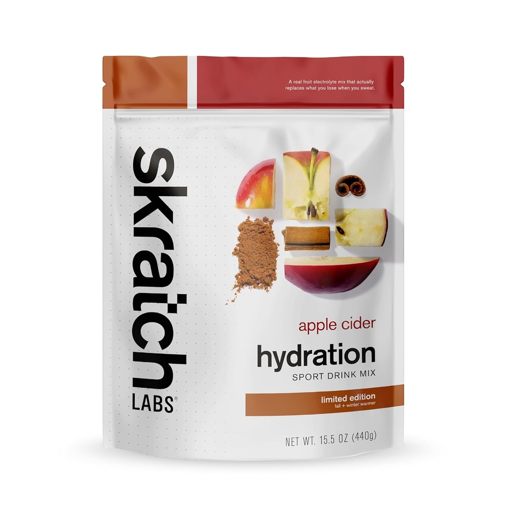 Skratch Labs Hydration Powder | Sportsdrikk Blande | Elektrolyserer pulver for trening, utholdenhet og ytelse | Apple Cider | 20 Serverer ikke-GMO, Vegan, Kosher