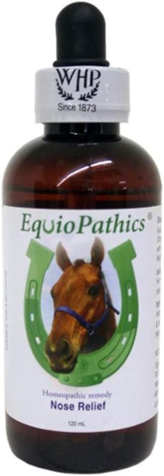 HomeoVet equioPathics Nese Relief Dråper, Naturlig pustende medisin for store dyr, 120 Milliliters