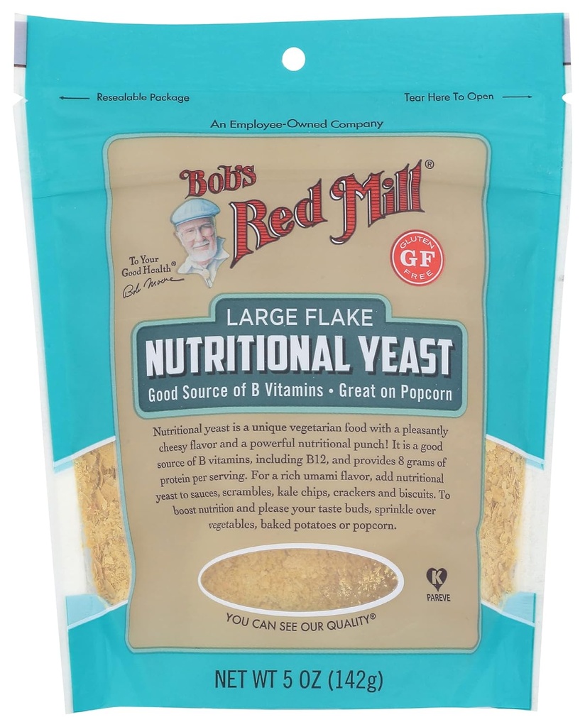 Bob's Red Mill Nutritional Yeast, 5oz (Pack of 4) - Vegan, Paleo Vennlig, Kosher