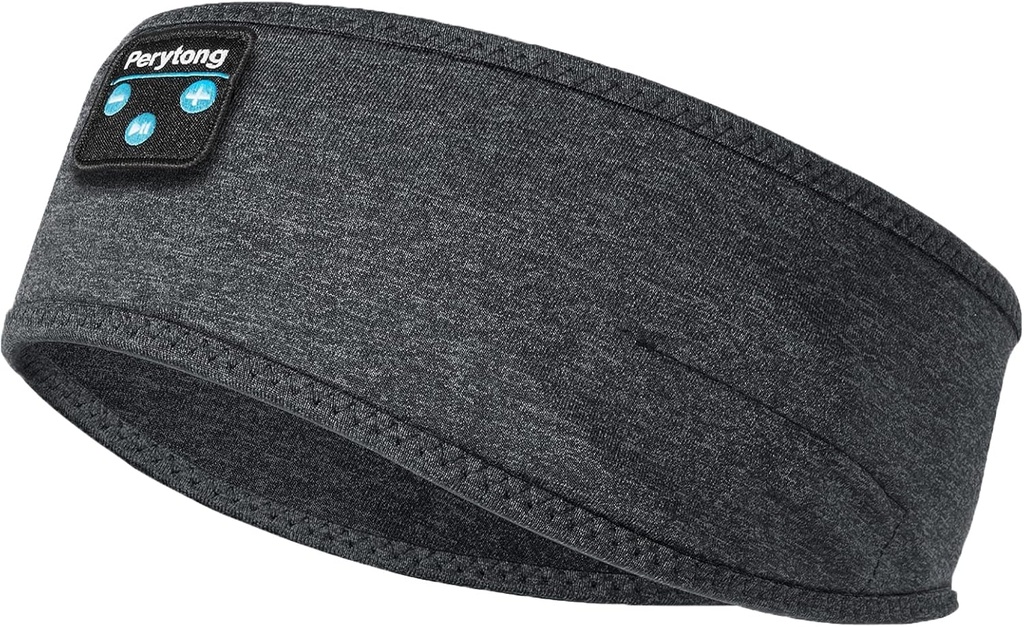 Perytong Ny søvn hodetelefoner Bluetooth hodebånd, trådløs myk sovende hodetelefoner med ultra thin høyttalere perfekt for side sovende, løping, trening, jogging, yoga, reise