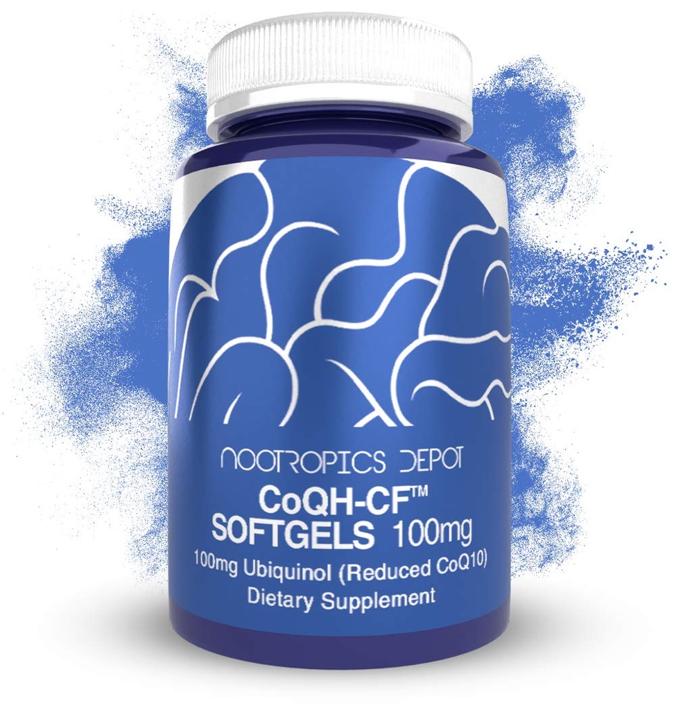 Nootropics Depot Ubiquinol CoQH-CF Softgels ® 100mg Ubiquinol Supplement ® 30 greve ® Redusert CoQ10