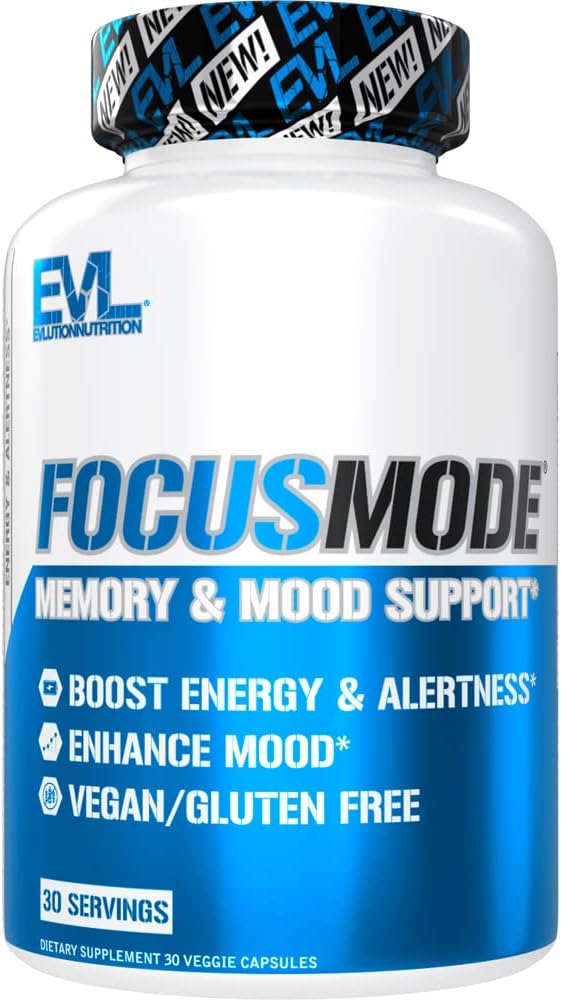 Evlusjon Mental energi og fokus Supplement for voksne - Nootropics Brain Support Supplement med koffein L Theanine Alpha GPC og Huperzine En ernæringsfokus piller for uforutsette Peak Performance