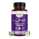 Nested Naturals Luna Sleep Aid - Ikke-Habit Forming Natural Sleeping piller for voksne med naturlig kildede ingredienser - Valerian Root, Melatonin, Kamille, Lemon Balm, og mer - 60 Vegan Kapsler